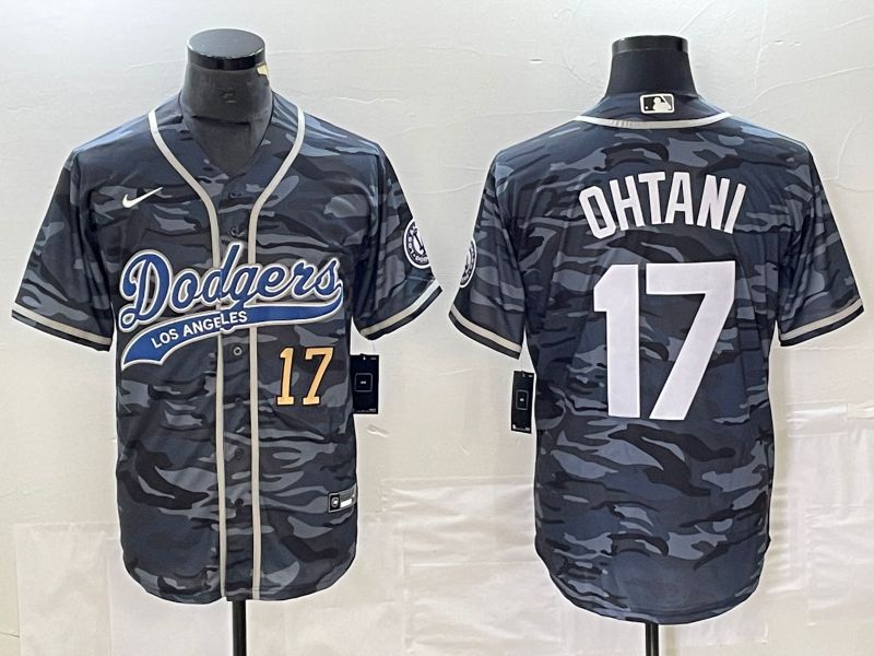 Men Los Angeles Dodgers #17 Ohtani Camo Nike Game MLB Jersey style 2->los angeles dodgers->MLB Jersey